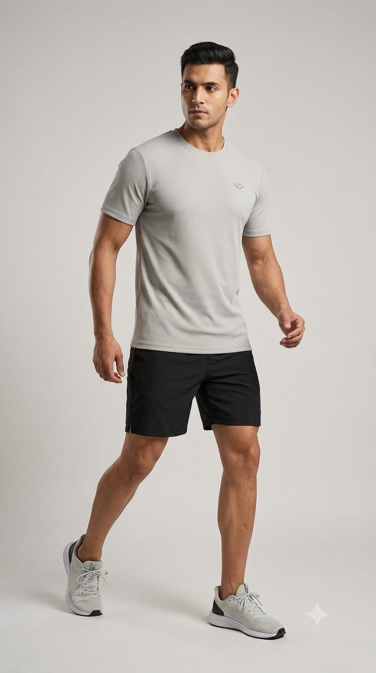 HALF SLEEVE ROUND NECK T-SHIRT FOR MEN