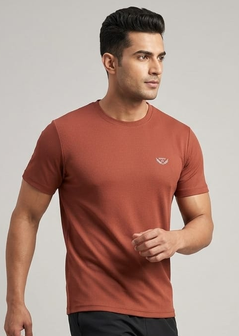 MEN'S round neck half sleeve t-shirts